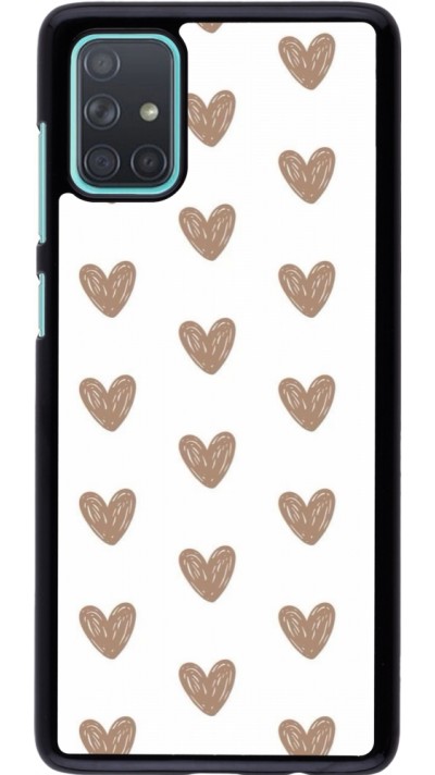 Samsung Galaxy A71 Case Hülle - Autumn 2024 brown hearts