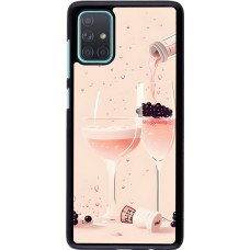 Samsung Galaxy A71 Case Hülle - Champagne Pouring Pink