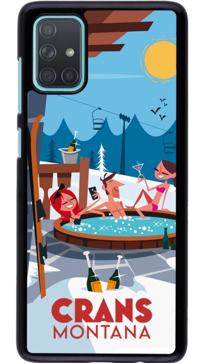 Samsung Galaxy A71 Case Hülle - Crans-Montana Mountain Jacuzzi