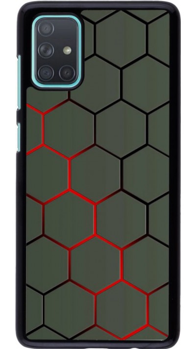 Hülle Samsung Galaxy A71 - Geometric Line red