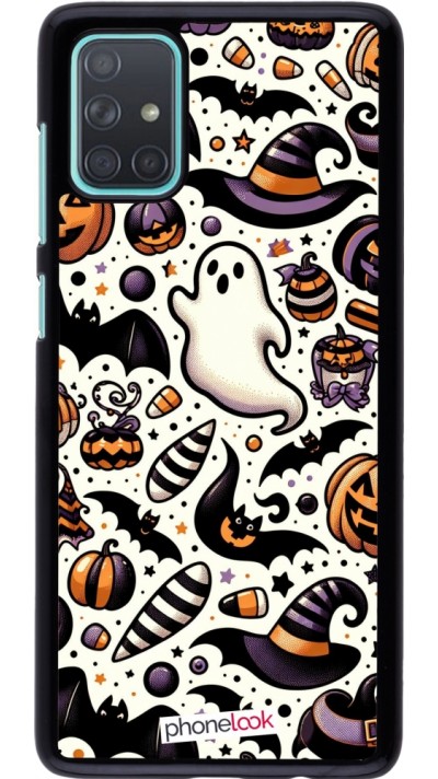 Samsung Galaxy A71 Case Hülle - Halloween 2024 Niedliches Muster