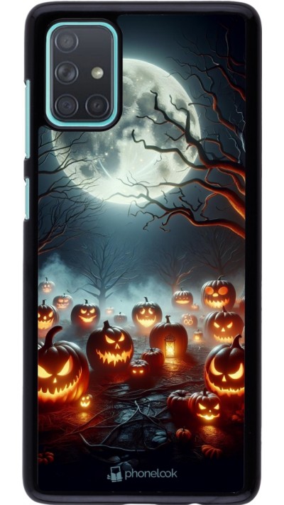 Samsung Galaxy A71 Case Hülle - Halloween 2024 Viele Kuerbisse