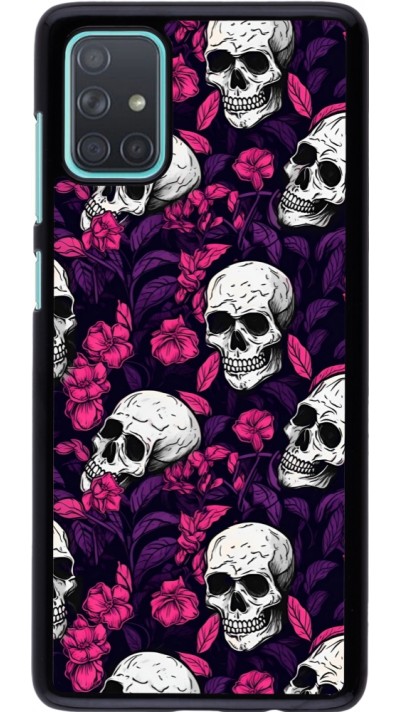 Samsung Galaxy A71 Case Hülle - Halloween 2024 romantic skulls