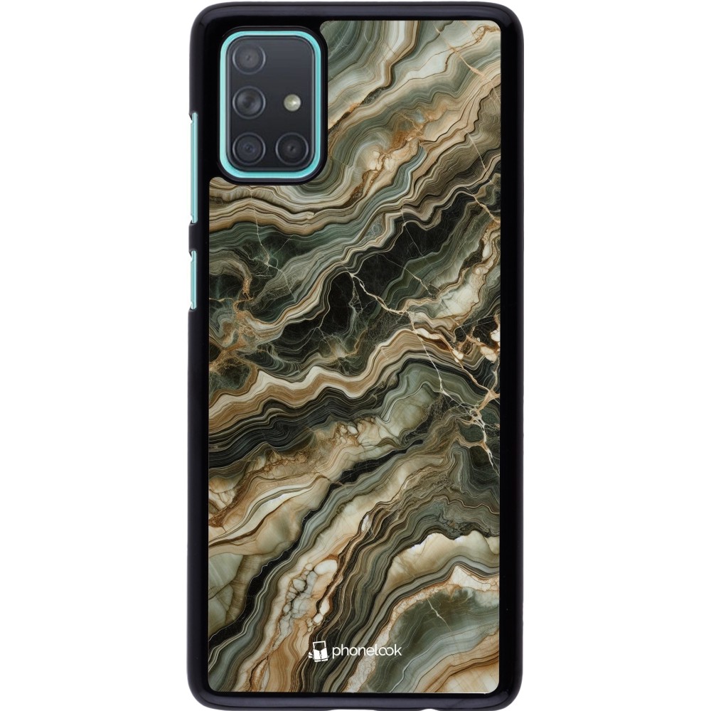 Samsung Galaxy A71 Case Hülle - Oliv Marmor