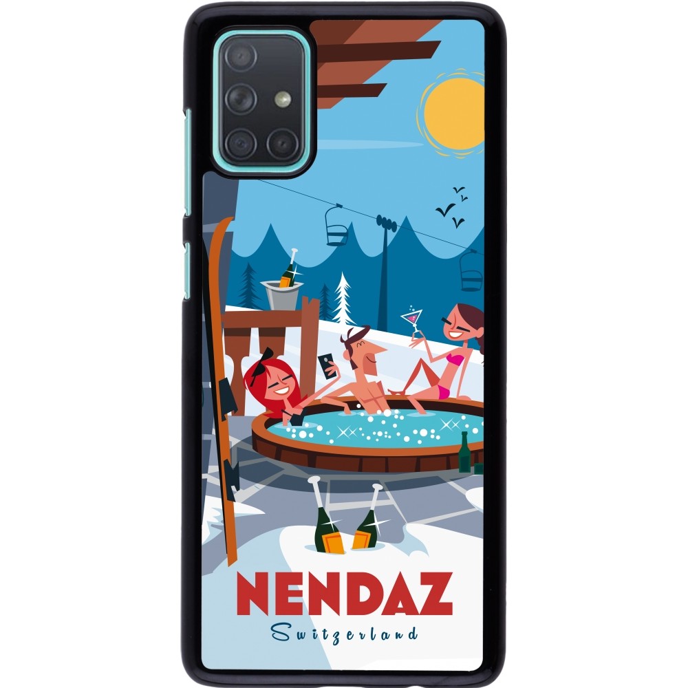 Samsung Galaxy A71 Case Hülle - Nendaz Mountain Jacuzzi