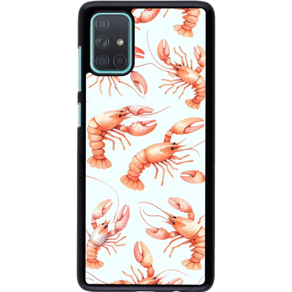 Samsung Galaxy A71 Case Hülle - Muster von pastellfarbenen Hummern