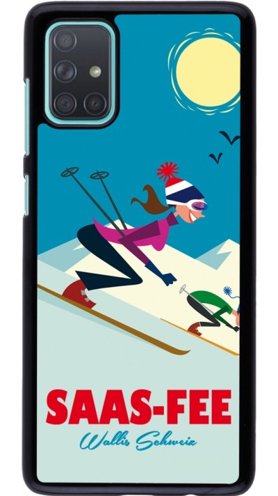 Samsung Galaxy A71 Case Hülle - Saas-Fee Ski Downhill