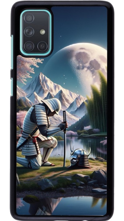 Samsung Galaxy A71 Case Hülle - Samurai Katana Mond