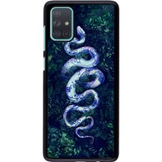 Samsung Galaxy A71 Case Hülle - Snake Blue Anaconda