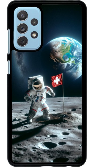 Samsung Galaxy A72 Case Hülle - Astro Schweiz auf dem Mond