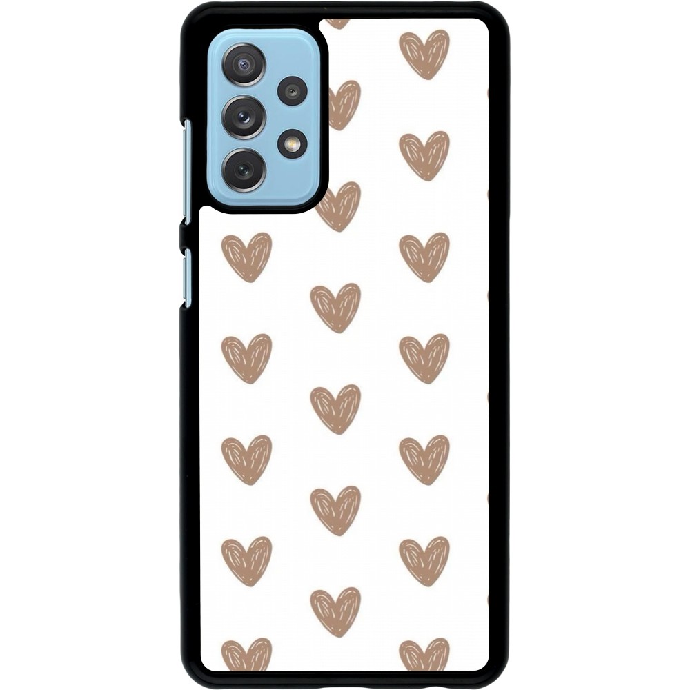 Samsung Galaxy A72 Case Hülle - Autumn 2024 brown hearts