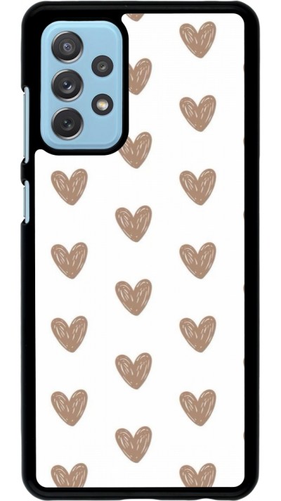 Samsung Galaxy A72 Case Hülle - Autumn 2024 brown hearts