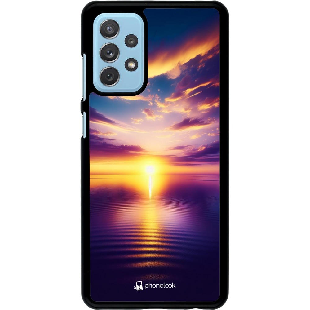 Samsung Galaxy A72 Case Hülle - Sonnenuntergang gelb violett