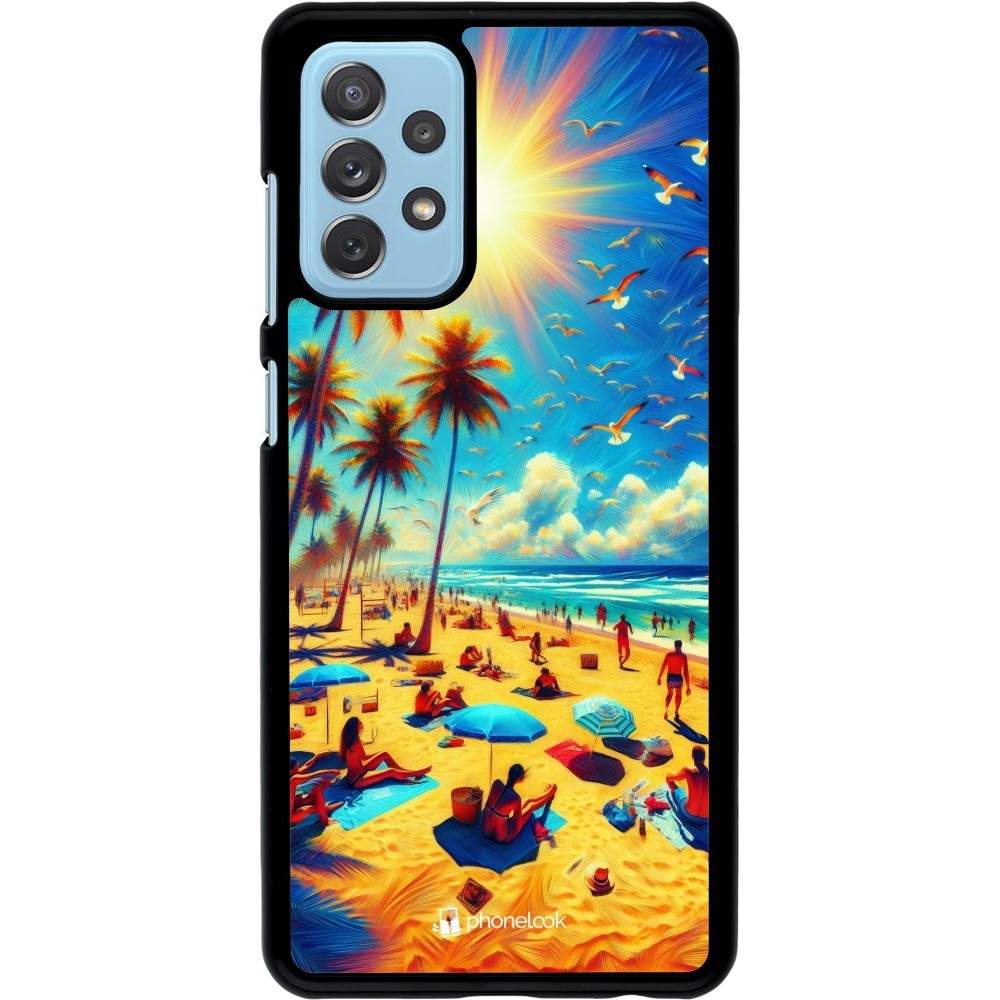 Samsung Galaxy A72 Case Hülle - Sommer Paradies Farbe