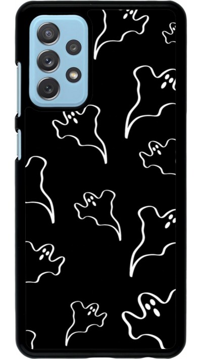 Samsung Galaxy A72 Case Hülle - Halloween 2024 black and white ghosts