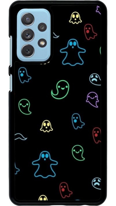 Samsung Galaxy A72 Case Hülle - Halloween 2024 colorful ghosts