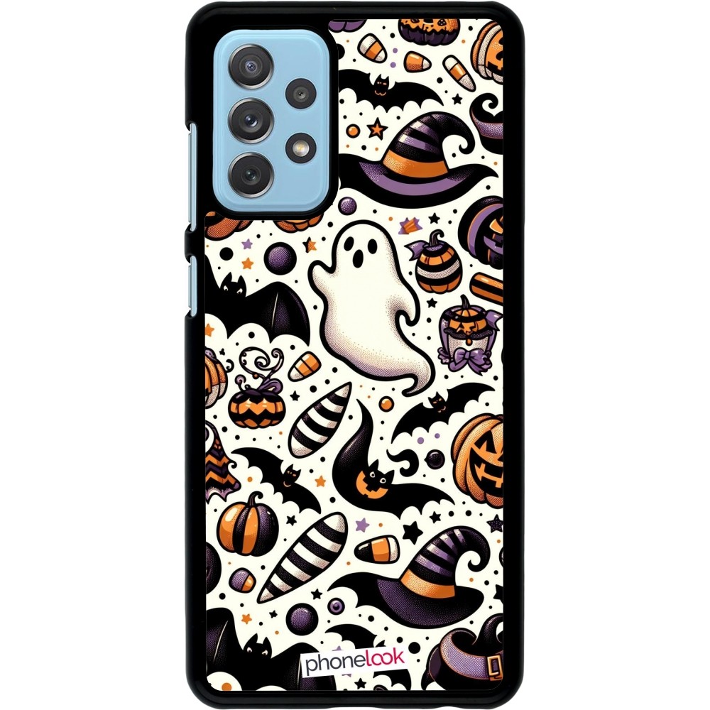 Samsung Galaxy A72 Case Hülle - Halloween 2024 Niedliches Muster