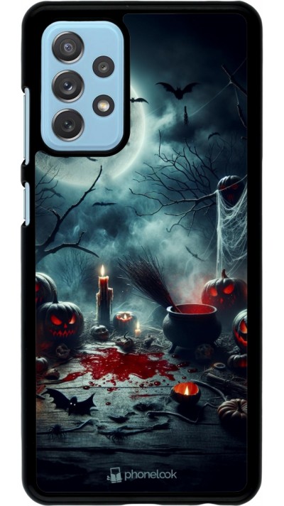 Samsung Galaxy A72 Case Hülle - Halloween 2024 Dunkler Mond