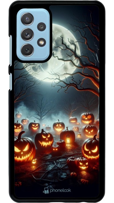 Samsung Galaxy A72 Case Hülle - Halloween 2024 Viele Kuerbisse