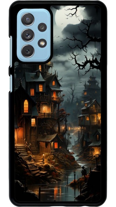 Samsung Galaxy A72 Case Hülle - Halloween 2024 scary town