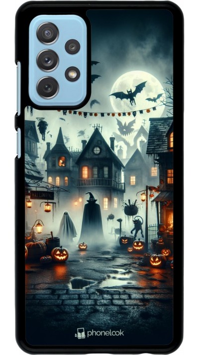 Samsung Galaxy A72 Case Hülle - Halloween Spukstadt