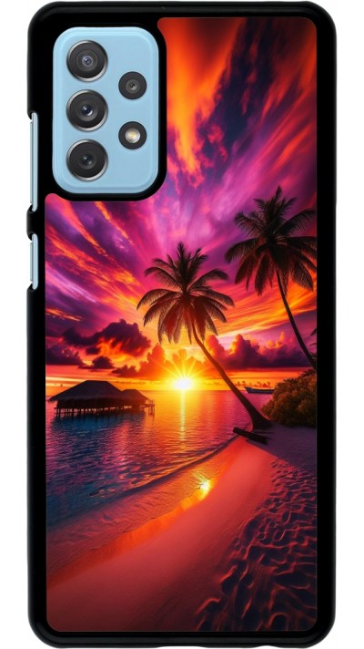 Samsung Galaxy A72 Case Hülle - Malediven Abenddämmerung Glückseligkeit