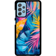 Samsung Galaxy A72 Case Hülle - Palms Blue