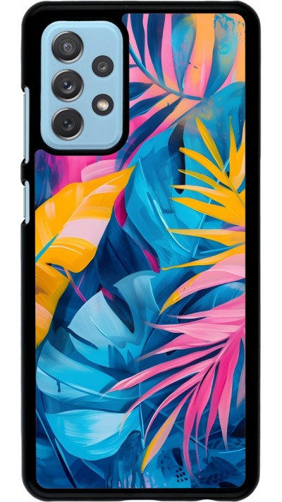 Samsung Galaxy A72 Case Hülle - Palms Blue