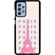 Samsung Galaxy A72 Case Hülle - Paris Pink Print