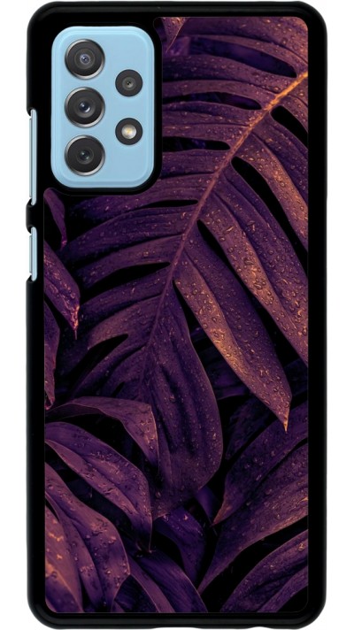 Samsung Galaxy A72 Case Hülle - Purple Light Leaves