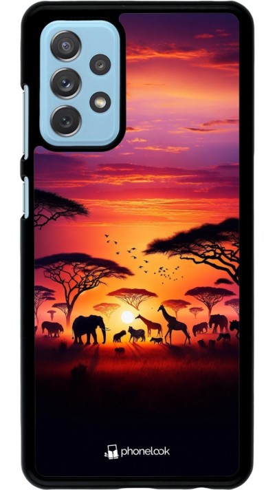 Samsung Galaxy A72 Case Hülle - Safari Sonnenuntergang Wildtiere