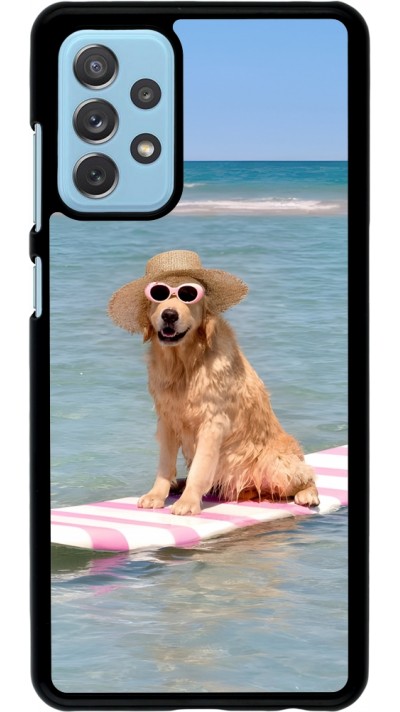 Samsung Galaxy A72 Case Hülle - Summer Dog on Paddle