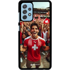 Samsung Galaxy A72 Case Hülle - Schweizer Fan Euro 2024