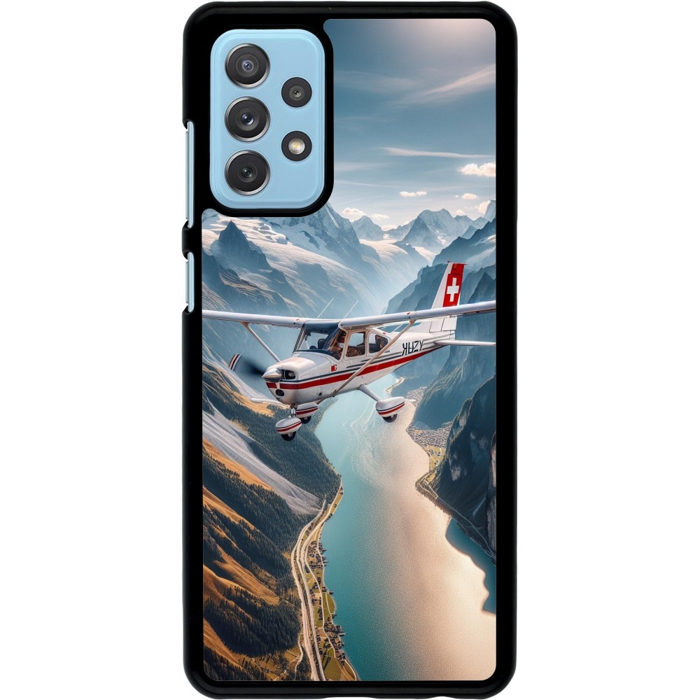 Samsung Galaxy A72 Case Hülle - Schweizer Alpenflug