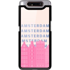 Samsung Galaxy A80 Case Hülle - Amsterdam Pink Print