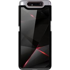 Coque Samsung Galaxy A80 - Black Red Lines