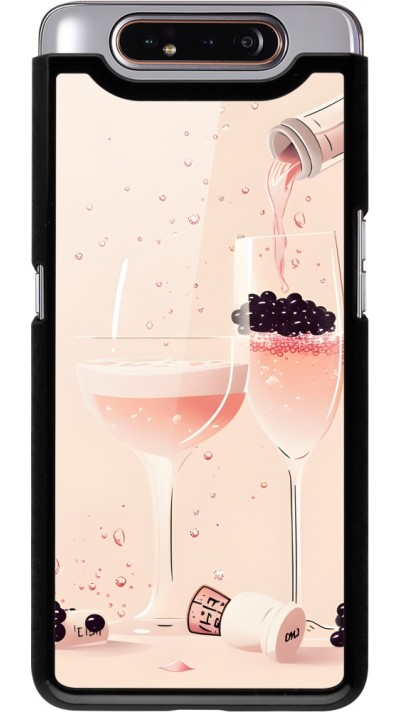 Samsung Galaxy A80 Case Hülle - Champagne Pouring Pink