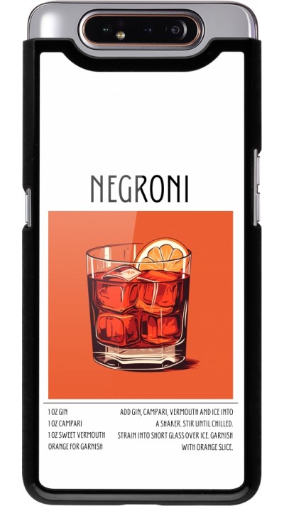 Samsung Galaxy A80 Case Hülle - Cocktail Rezept Negroni