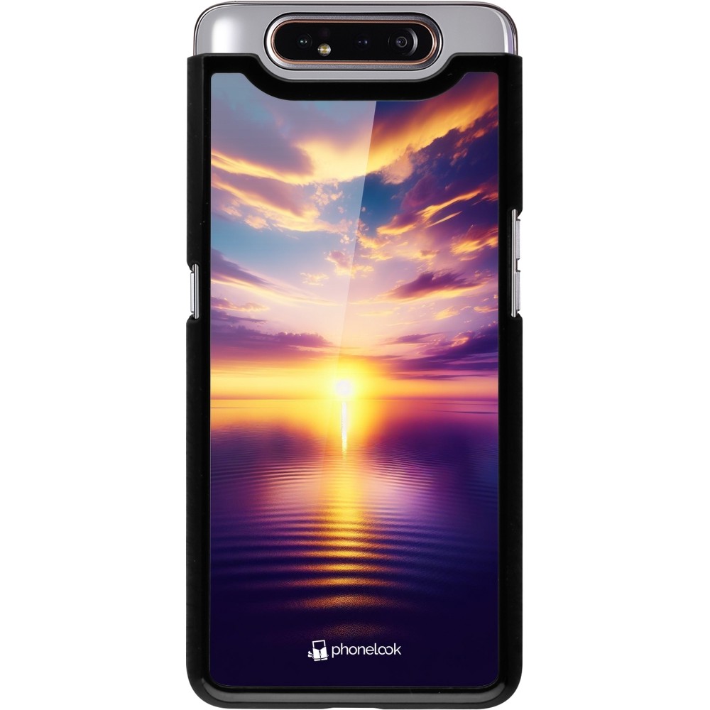 Samsung Galaxy A80 Case Hülle - Sonnenuntergang gelb violett