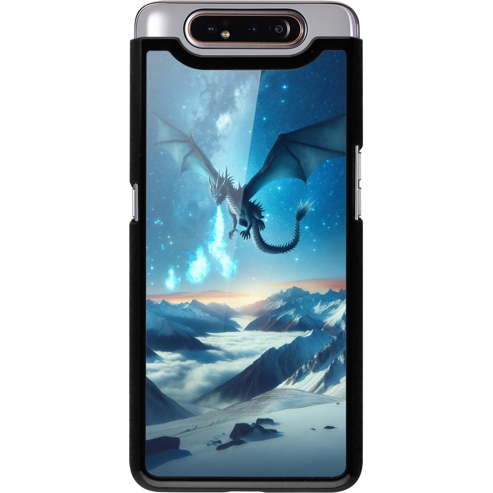 Samsung Galaxy A80 Case Hülle - Drache nächtliche Berg