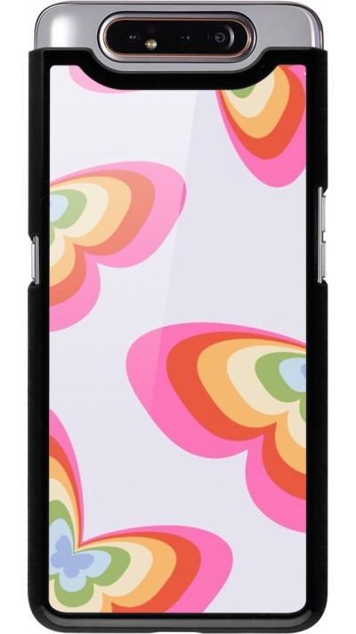 Samsung Galaxy A80 Case Hülle - Easter 2024 rainbow butterflies