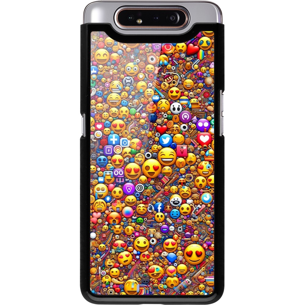 Samsung Galaxy A80 Case Hülle - Emoji gemischt