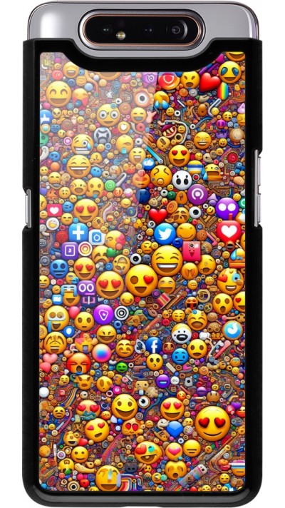 Samsung Galaxy A80 Case Hülle - Emoji gemischt