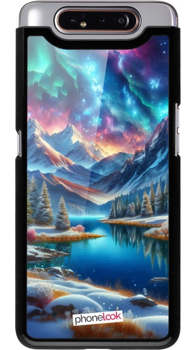 Samsung Galaxy A80 Case Hülle - Fantasiebergsee Himmel Sterne