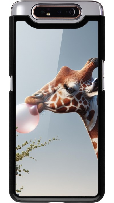 Samsung Galaxy A80 Case Hülle - Giraffe mit Blase