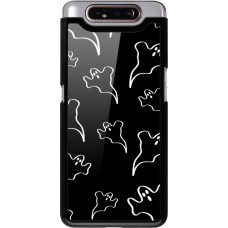 Samsung Galaxy A80 Case Hülle - Halloween 2024 black and white ghosts