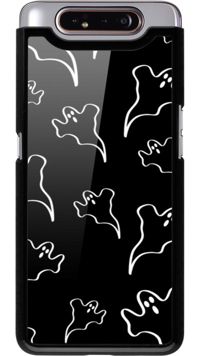 Samsung Galaxy A80 Case Hülle - Halloween 2024 black and white ghosts