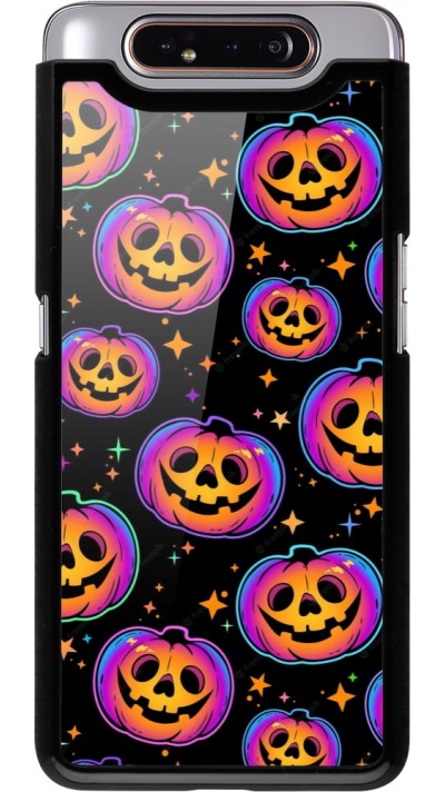 Samsung Galaxy A80 Case Hülle - Halloween 2024 rainbow pumpkins