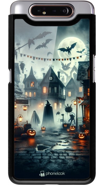 Samsung Galaxy A80 Case Hülle - Halloween Spukstadt