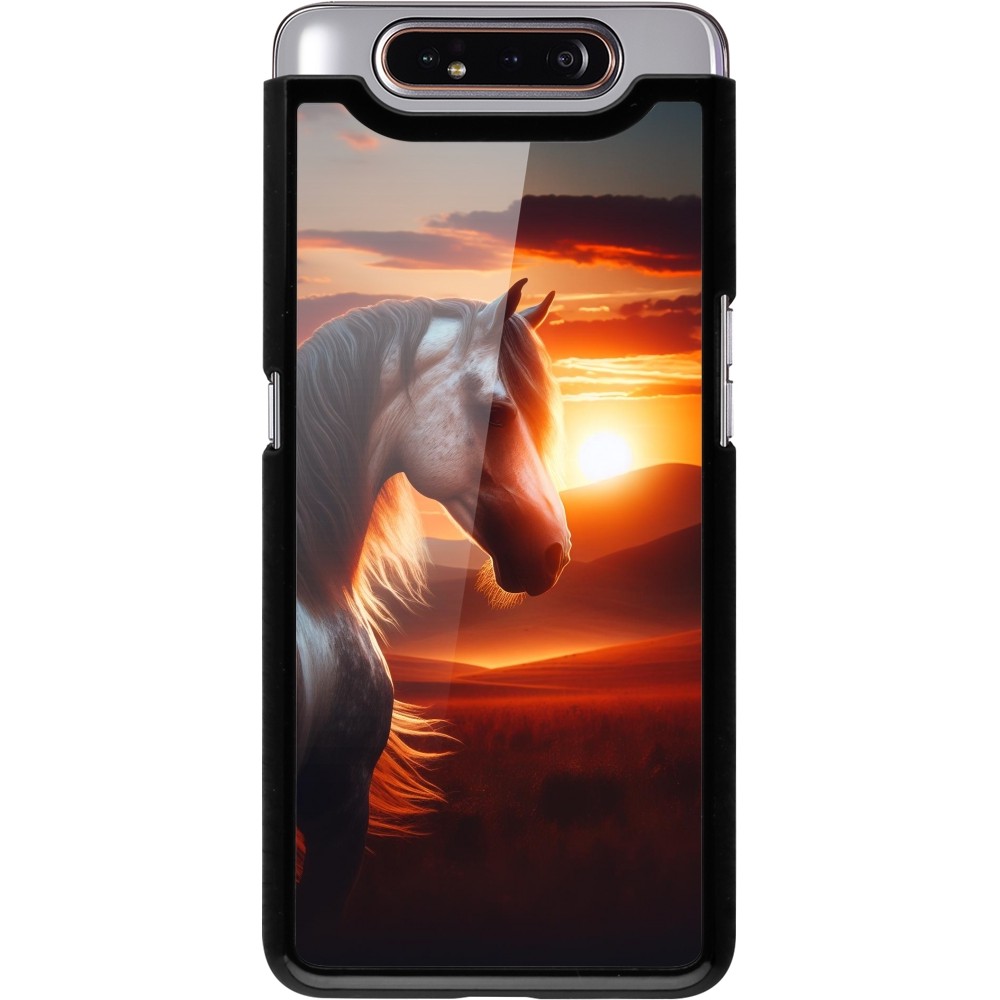 Samsung Galaxy A80 Case Hülle - Majestätischer Sonnenuntergang Pferd